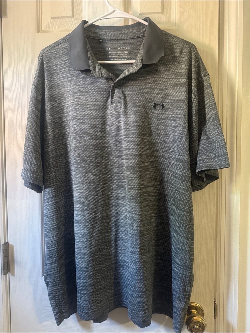 Under Armour Men's Heathered Charcoal Polo